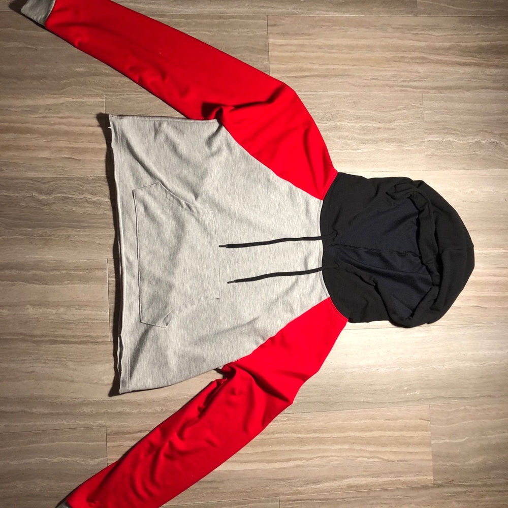 thin cropped hoodie